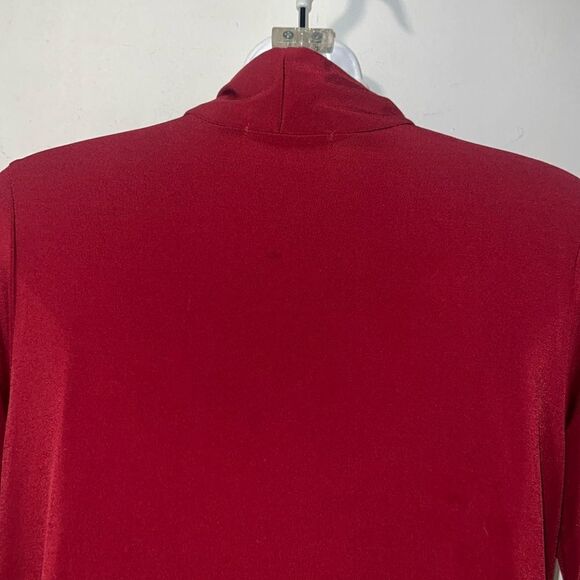 ARIELLA Burgundy Tie Collar Tunic Dress-S - Picture 5 of 8